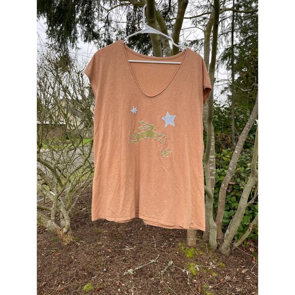 Upcycled Large Rabbit T-Shirt - Picture 5 of 6